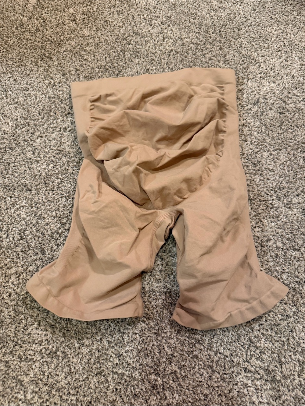 SKIMS Nude Maternity High-Waist Shaping Shorts